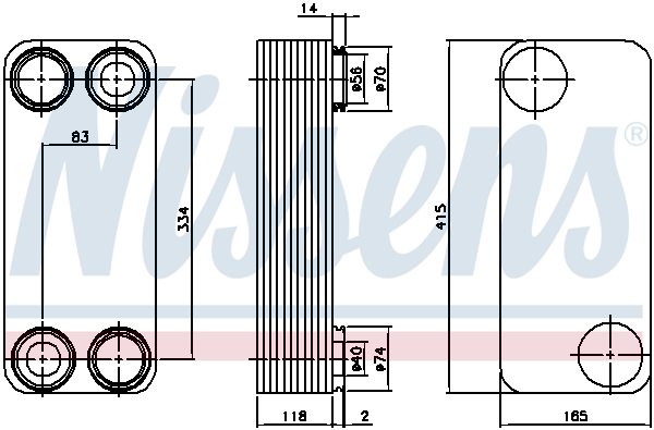Radiator racire ulei, cutie de viteze automata 90769 NISSENS