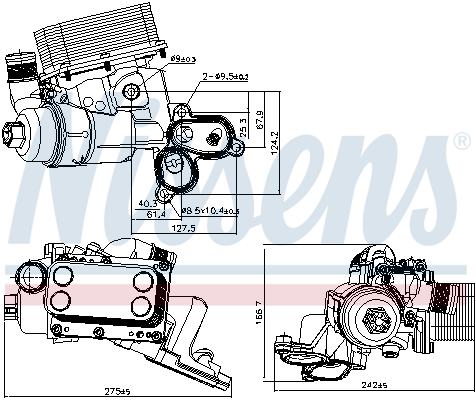 Radiator ulei, ulei motor 90924 NISSENS