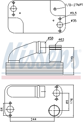 Radiator ulei, ulei motor 90956 NISSENS