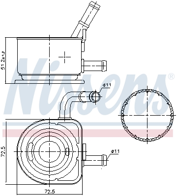 Radiator ulei, ulei motor 91230 NISSENS