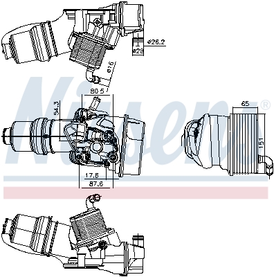 Radiator ulei, ulei motor 91309 NISSENS