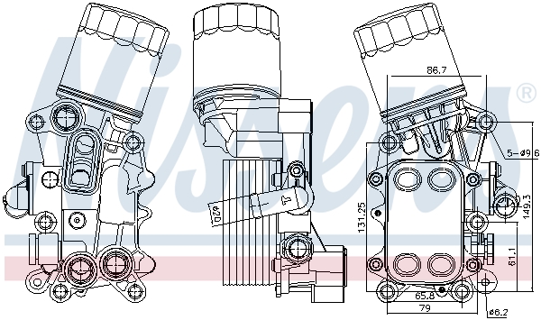 Radiator ulei, ulei motor 91311 NISSENS