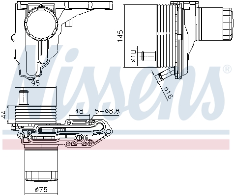 Radiator ulei, ulei motor 91329 NISSENS