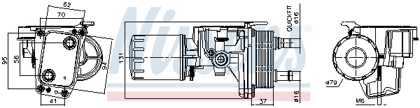 Radiator ulei, ulei motor 91337 NISSENS