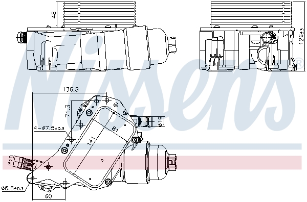 Radiator ulei, ulei motor 91339 NISSENS