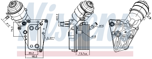 Radiator ulei, ulei motor 91347 NISSENS