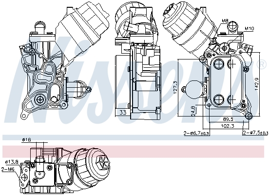 Radiator ulei, ulei motor 91355 NISSENS