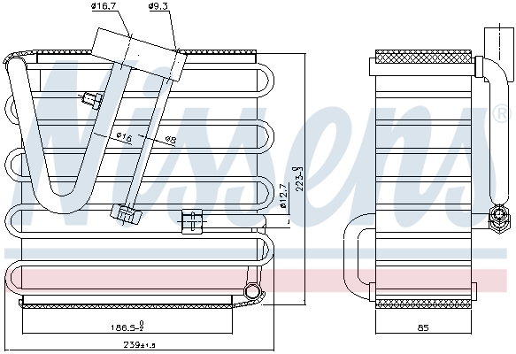 Evaporator,aer conditionat 92022 NISSENS