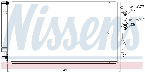 Condensator, climatizare 940236 NISSENS