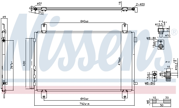 Condensator, climatizare 940854 NISSENS