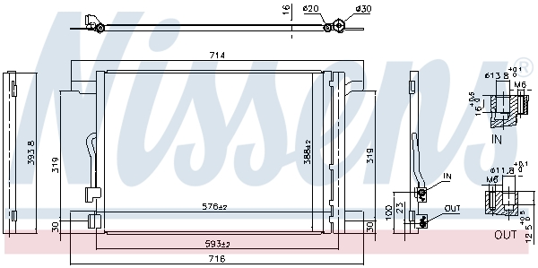 Condensator, climatizare 940870 NISSENS