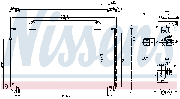 Condensator, climatizare 940916 NISSENS