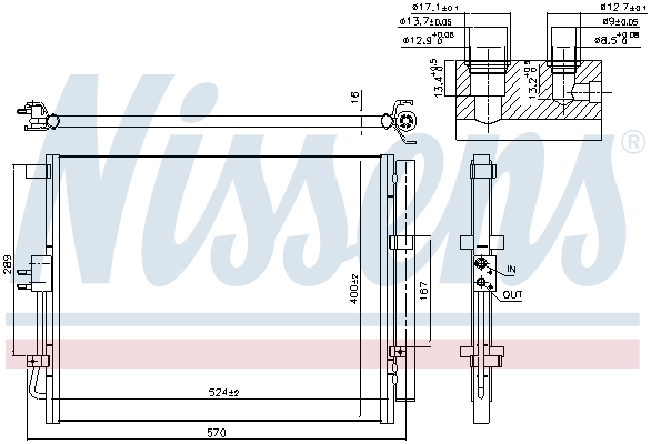 Condensator, climatizare 941133 NISSENS