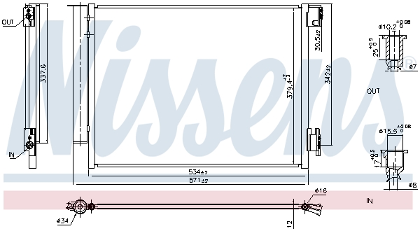 Condensator, climatizare 941197 NISSENS