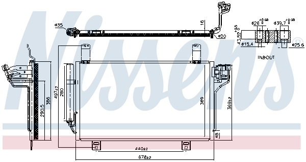 Condensator, climatizare 941202 NISSENS