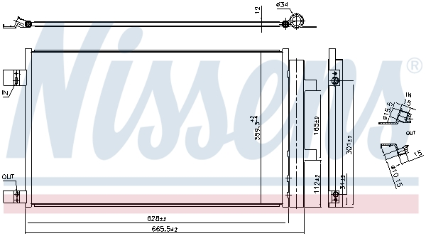 Condensator, climatizare 941284 NISSENS