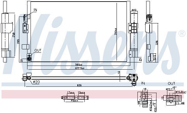 Condensator, climatizare 941298 NISSENS