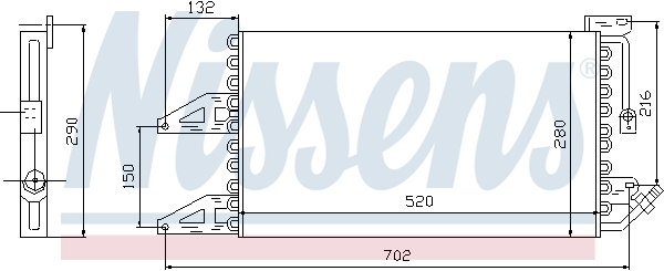 Condensator, climatizare 94566 NISSENS