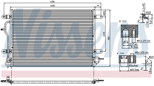 Condensator, climatizare 94583 NISSENS