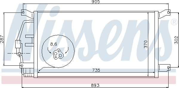 Condensator, climatizare 94797 NISSENS