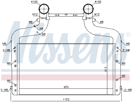 Intercooler, compresor 96083 NISSENS