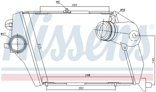 Intercooler, compresor 96674 NISSENS