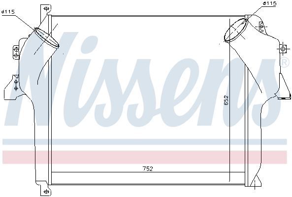 Intercooler, compresor 96971 NISSENS