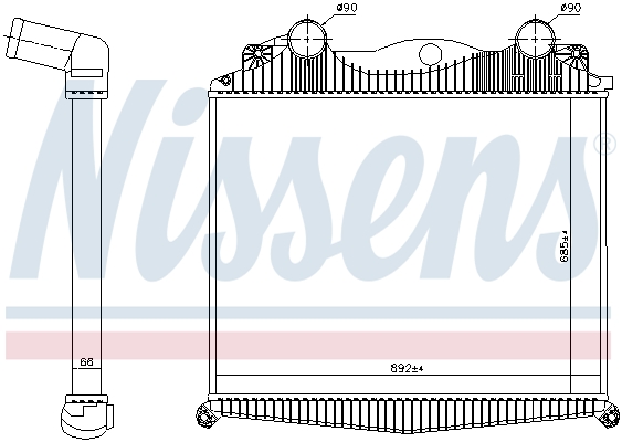 Intercooler, compresor 97014 NISSENS