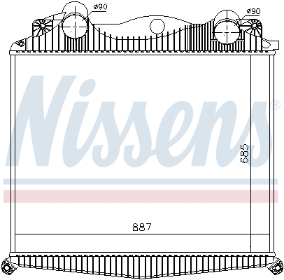 Intercooler, compresor 97015 NISSENS