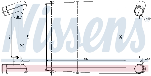 Intercooler, compresor 97025 NISSENS