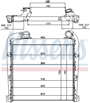 Intercooler, compresor 97029 NISSENS