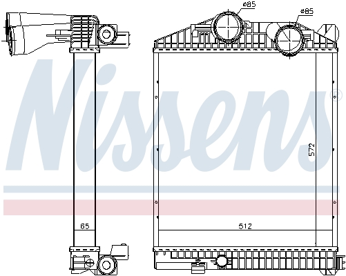 Intercooler, compresor 97033 NISSENS