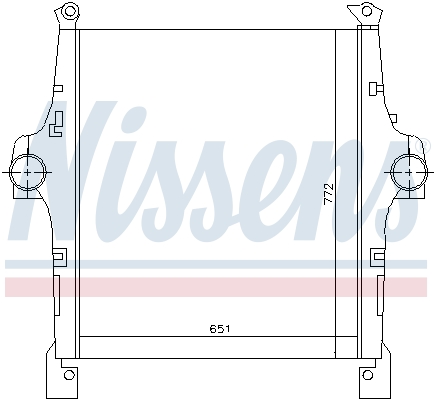 Intercooler, compresor 97047 NISSENS