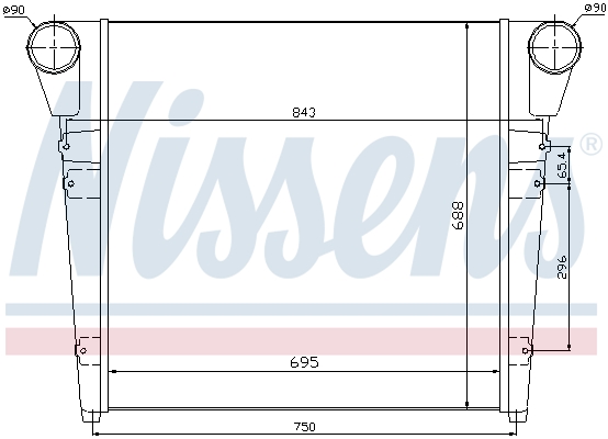 Intercooler, compresor 97052 NISSENS