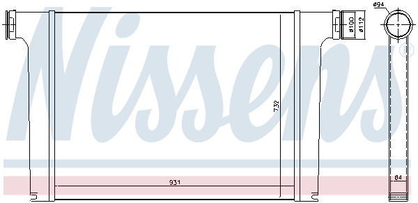 Intercooler, compresor 97065 NISSENS