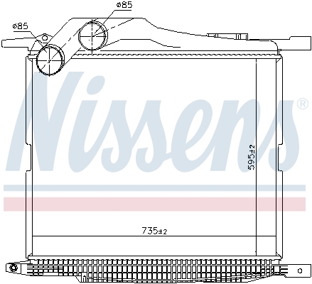 Intercooler, compresor 97069 NISSENS