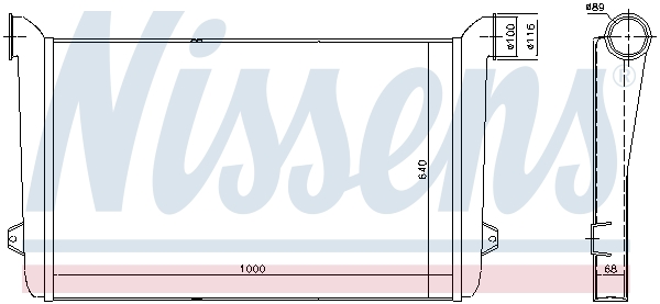 Intercooler, compresor 97078 NISSENS