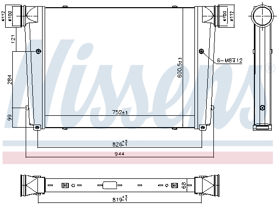 Intercooler, compresor 97092 NISSENS