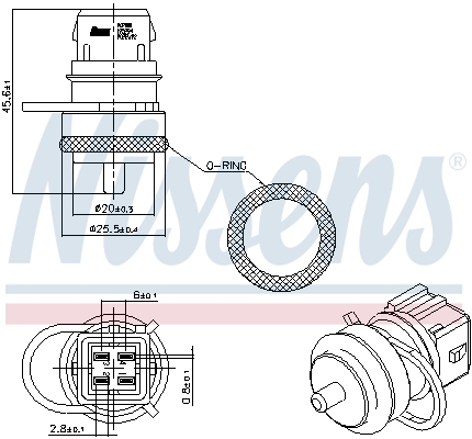 senzor,temperatura lichid de racire 207000 NISSENS