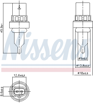 Senzor,temperatura lichid de racire 207011 NISSENS
