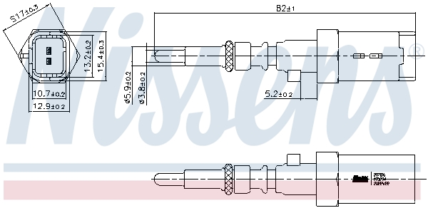 Senzor,temperatura lichid de racire 207016 NISSENS