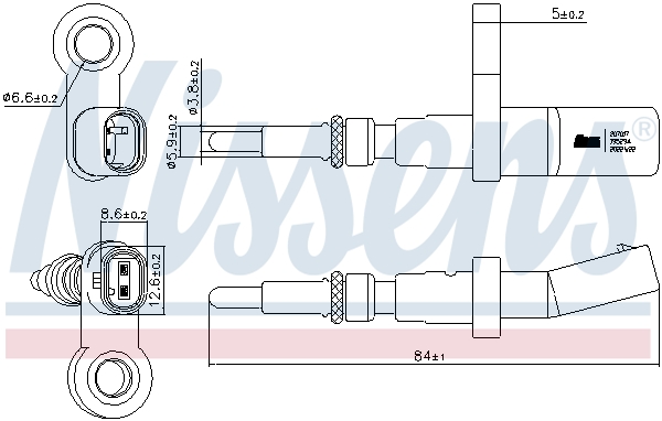 Senzor,temperatura lichid de racire 207017 NISSENS
