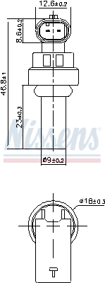 Senzor,temperatura lichid de racire 207035 NISSENS