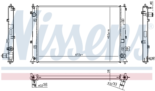 Radiator, racire motor 606297 NISSENS