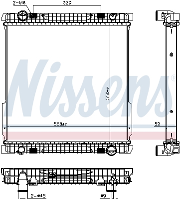Radiator, racire motor 606872 NISSENS
