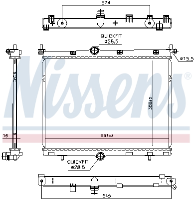 Radiator, racire motor 607030 NISSENS