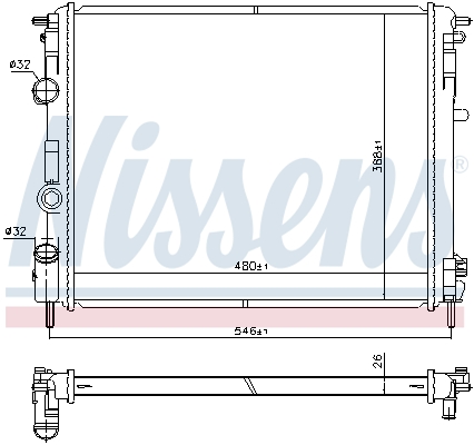 radiator, racire motor 607085 NISSENS