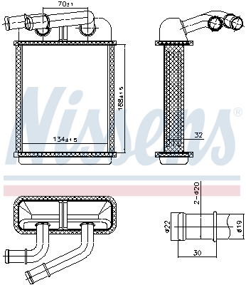 Schimbator caldura, incalzire habitaclu 707313 NISSENS