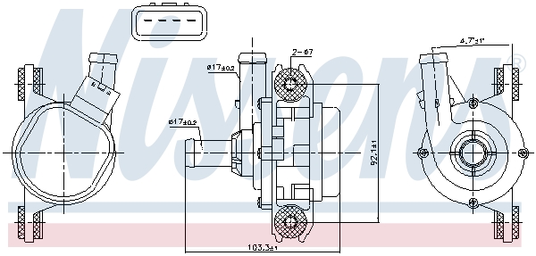 Pompă de apă, răcire motor 831385 NISSENS