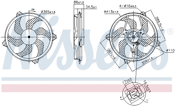 Ventilator, radiator 850093 NISSENS